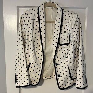 Express Black & White Polka Dot Blazer, Size 4